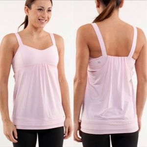 Lululemon Run: Back On Track Tank with cinch-able drawstring